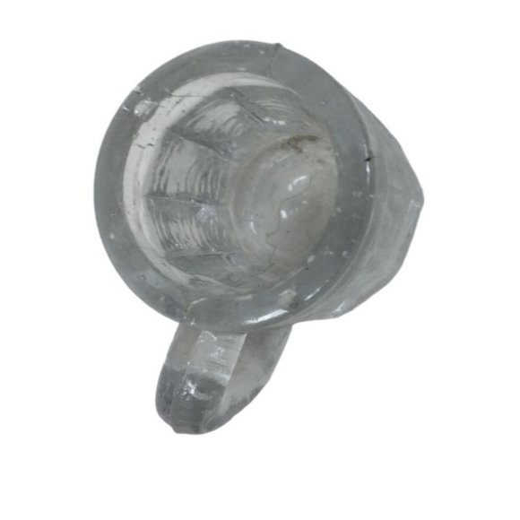 Vintage Small Miniature Japan Clear Glass Handled Root Beer Mug - Picture 3 of 7